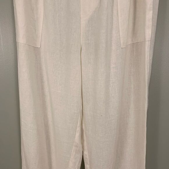 Sincerely Jules linen blend white elastic waist jogger pants size medium - Picture 4 of 12